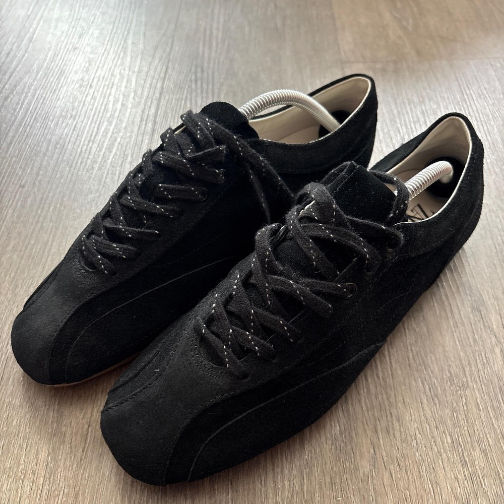 Zara leather ultra-thin sole low-profile flat sneakers